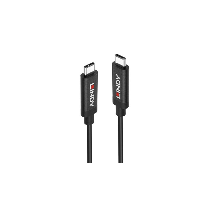 LINDY 43308 5m Active USB 3.2 Gen 2 C/C Cable  Data transfer rates up to 10Gbps  Supports video resolutions up to UHD 8K 7680x43