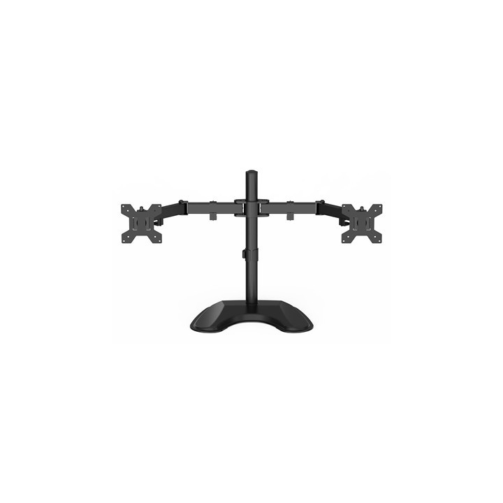 GameMax Dual Monitor Arm Stand LCD Desk Mount Freestanding For Two 13 Inch To 27 Inch Monitors  VESA Dimensions Of 75x75 mm or 1
