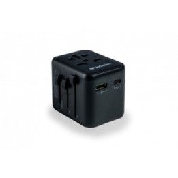 Verbatim UTA-02 Universal Travel Adapter with 1 x USB-C PD 20W / 1 x USB-A QC 3.0