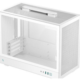 DeepCool CH160 PLUS Micro-ATX Mini Tower PC Case  Tempered Glass  Mesh Airflow Design  240mm Radiator Support  USB-C & USB 3.0 F