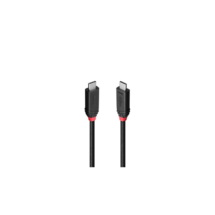 Lindy Black Line 37002 2m USB4 240W Cable  24 pin USB-C (M) to 24 pin USB-C (M)
