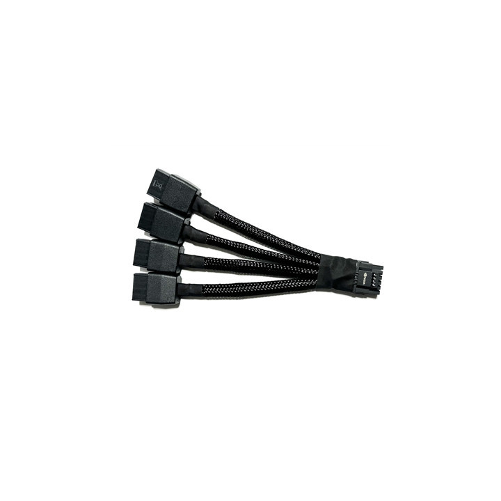 Replacement 12VHPWR 12+4Pin PCIe 5.0 to 4x8Pin (6+2P) Power Cable 10 cm Braided