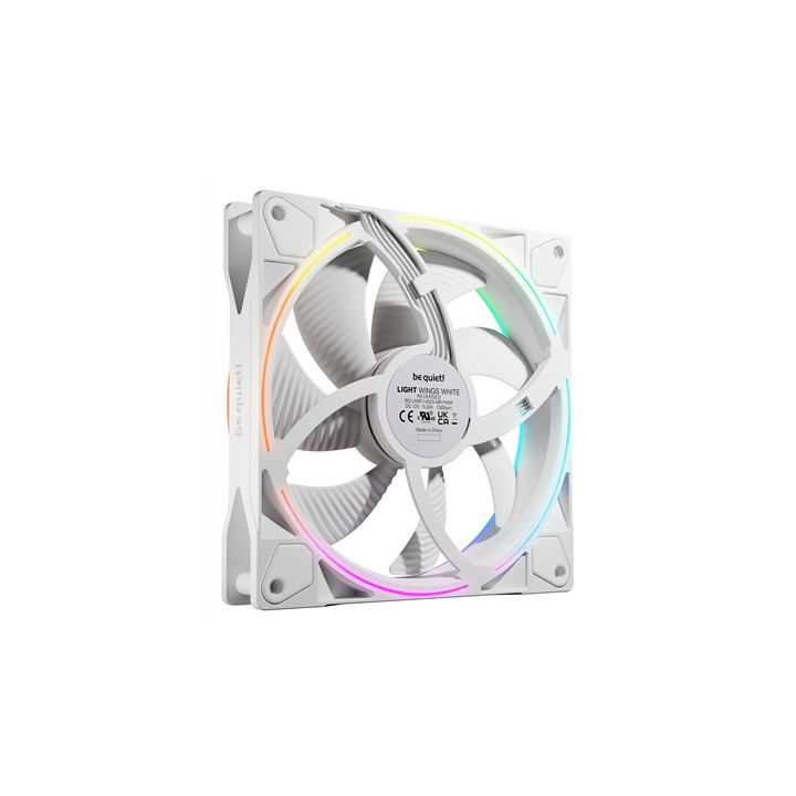 be quiet! Light Wings 140mm PWM Reverse  White  ARGB Lighting  Ultra-Quiet Operation Max 25.5dB(A)  High Airflow  60 000 Hours