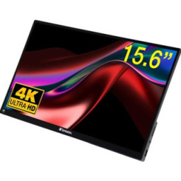 Verbatim Portable 15.6“ Touch Monitor 4K UHD ALU  3840 x 2160 Resolution  60HZ  Built-in Kickstand  Tilt: From 0 Up To 85
