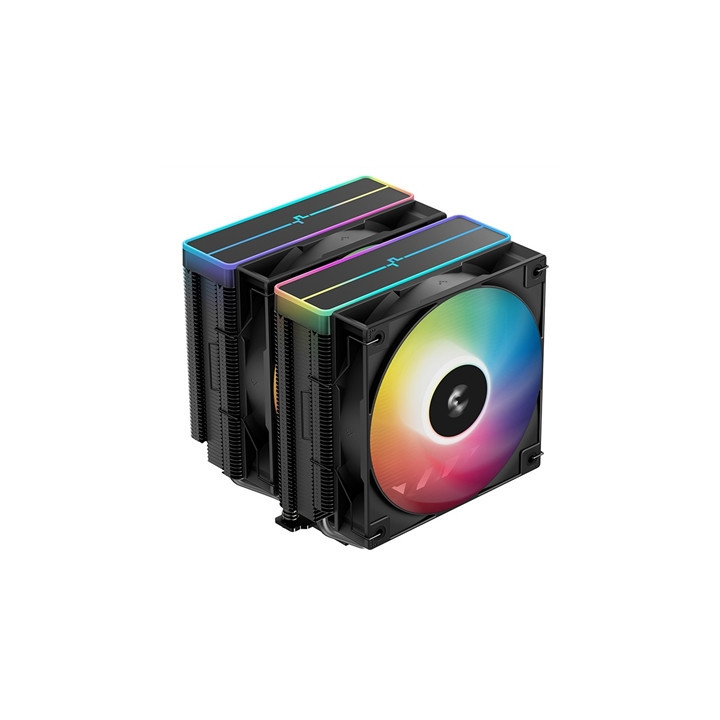 DeepCool AG620 BK ARGB V2 Dual-Tower CPU Air Cooler with 120mm ARGB Fans  Compatible with Intel LGA 1851/1700/1200/115x & AMD AM