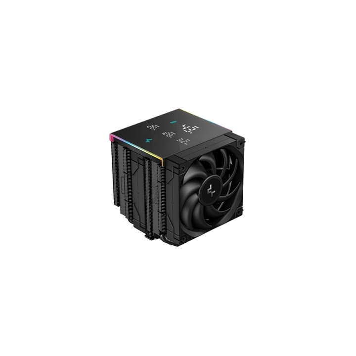 DeepCool AK620 Digital Pro CPU Air Cooler  Dual-Tower with Digital Display  120mm FDB Fans  ARGB Lighting  6 Copper Heatpipes  L