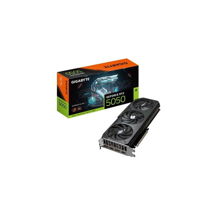 Gigabyte NVIDIA GeForce RTX 5050 GAMING OC 8GB GDDR6 Graphics Card  2560 CUDA Cores  2632 MHz Core Clock  Triple Fan  2x Display