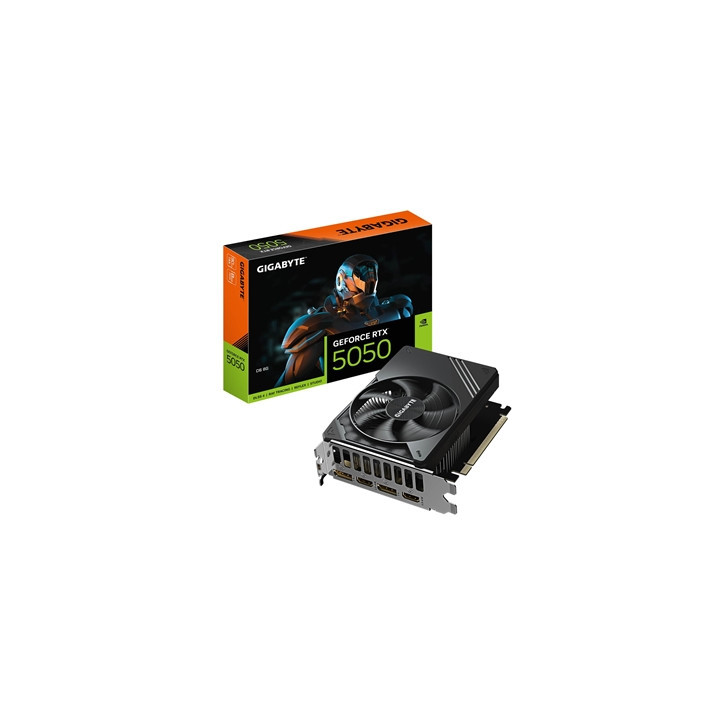 Gigabyte NVIDIA GeForce RTX 5050 D6 8GB GDDR6 Graphics Card  2560 CUDA Cores  2572 MHz Core Clock  Single Fan  2x DisplayPorts /