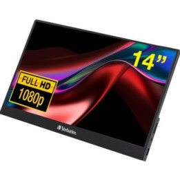 Verbatim Portable 14“ FHD Touchscreen IPS Monitor Aluminium  USB-C  1920 x 1080 Resolution  60Hz