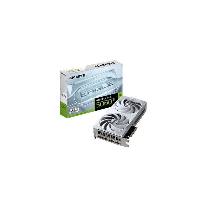 Gigabyte NVIDIA GeForce RTX 5060 Ti EAGLE OC ICE 8GB GDDR7 Graphics Card  4608 CUDA Cores  2617 MHz Core Clock  Dual Fan  3x Dis