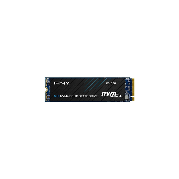 PNY (M280CS1030-500-RB) CS1030 M.2 NVMe 500GB SSD  PCIe Gen3 x4  Sequential Read of up to 2 000 MB/s and Write of up to 1 100 MB