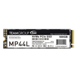 Team MP44L (TM8FPK500G0C101) 500GB NVMe SSD  PCIe Gen4  M.2 Interface  2280  Read 5000 MB/s  Write 3700 MB/s  5 Year Warranty