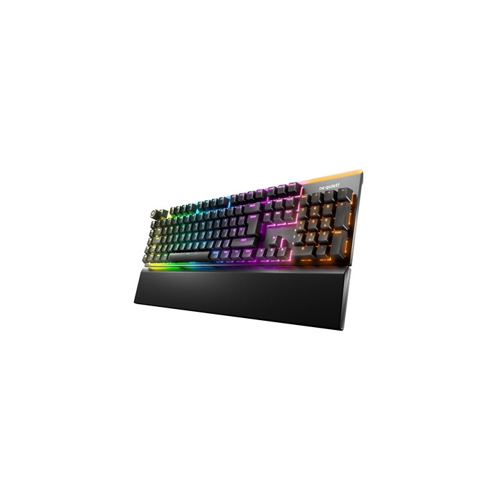 Be Quiet! Light Mount Silent Linear ARGB Mechanical Keyboard  3D Media Wheel  5 Macro Keys  silent keystrokes  hot-swappable 5-p