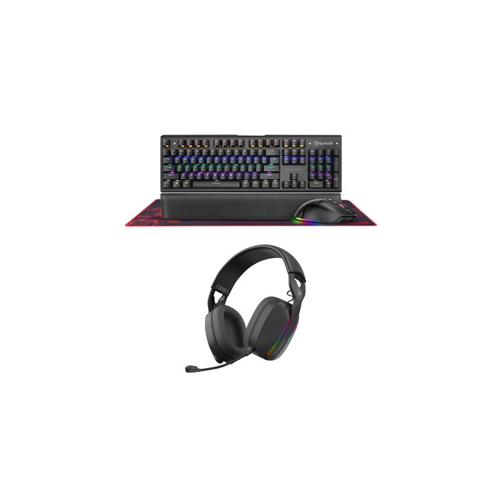 Marvo Scorpion CM420-UK RGB Mechanical Keyboard  Mouse and Mouse Pad with HG9086W Bluetooth and Wired Tri-Mode Connection RGB St