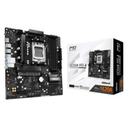 ASRock A620AM PRO-A AMD AM5 Socket Motherboard  Micro-ATX  4x DDR5 Slots  3x M.2 Sockets  2.5GbE LAN  1x HDMI Port