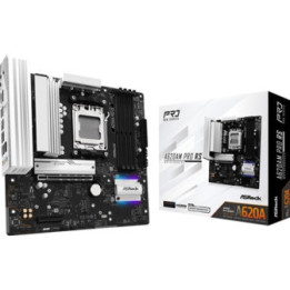 ASRock A620AM PRO RS AMD AM5 Socket Motherboard  Micro-ATX  4x DDR5 Slots  3x M.2 Sockets  2.5GbE LAN  1x HDMI Port / 1x Display