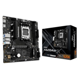 ASRock A620AM-X AMD AM5 Socket Motherboard  Micro-ATX  2x DDR5 Slots  2x M.2 Sockets  2.5GbE LAN  1x HDMI Port / 1x DisplayPort