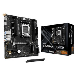 ASRock A620AM-X WIFI AMD AM5 Socket Motherboard  Micro-ATX  2x DDR5 Slots  2x M.2 Sockets  2.5GbE LAN  Wi-Fi 5  1x HDMI Port / 1