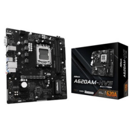 ASRock A620AM-HVS AMD AM5 Socket Motherboard  Micro-ATX  2x DDR5 Slots  2x M.2 Sockets  GbE LAN  1x D-Sub / 1x HDMI Port