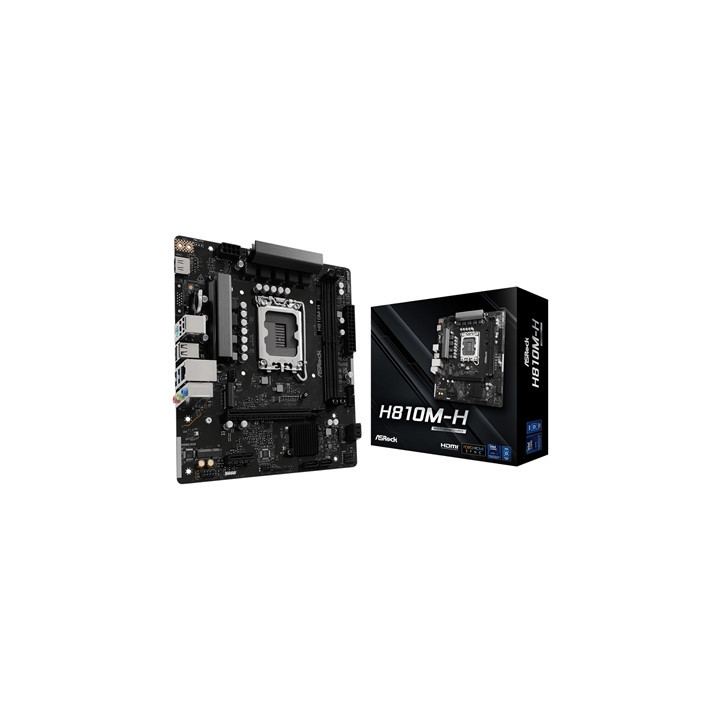 ASRock H810M-H Intel 1851 Socket Motherboard  Micro-ATX  2x DDR5 Slots  1x M.2 Socket  GbE LAN  1x HDMI Port