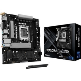 ASRock H810M-X WIFI Intel 1851 Socket Motherboard  Micro-ATX  2x DDR5 DIMM Slots  1x M.2 Socket  2.5GbE LAN  Wi-Fi 5  1x HDMI Po