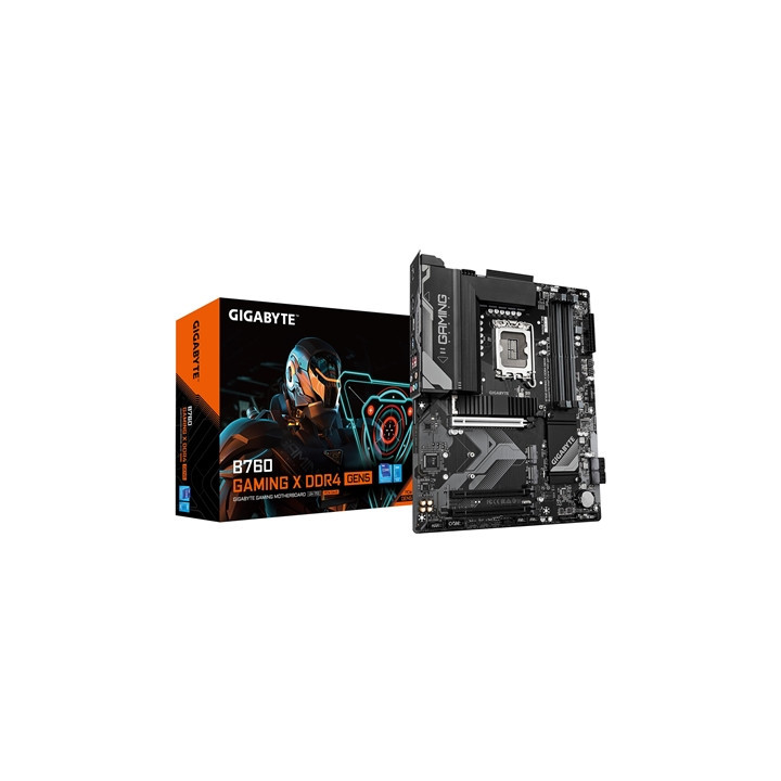 Gigabyte B760 GAMING X DDR4 GEN5 Intel 1700 Socket Motherboard  ATX  4x DDR4 Slots  3x M.2 Sockets  Fitted I/O Shield  2.5GbE LA
