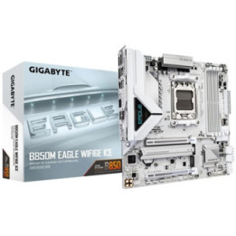Gigabyte B850M Eagle WIFI6E ICE AMD AM5 Socket Motherboard  Micro-ATX  4x DDR5 Slots  2x M.2 Sockets  Fitted I/O Shield  2.5GbE 