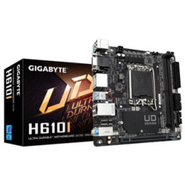 Gigabyte H610I Intel 1700 Socket Motherboard  Mini-ITX  2x DDR5 Slots  1x M.2 Socket  GbE LAN  1x D-Sub / 2x DisplayPorts / 1x H