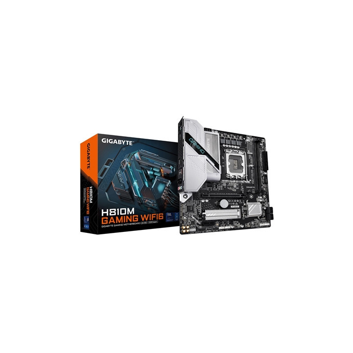 Gigabyte H810M GAMING WIFI6 Intel 1851 Socket Motherboard  Micro-ATX  2x DDR5 Slots  1x M.2 Socket  Fitted I/O Shield  2.5GbE LA