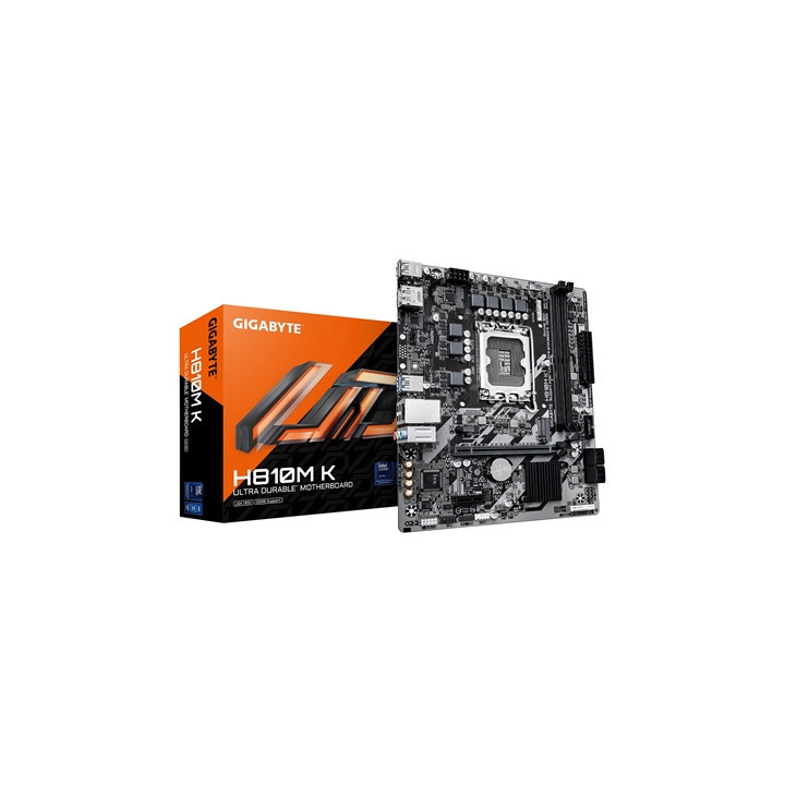 Gigabyte H810M K Intel 1851 Socket Motherboard  Micro-ATX  2x DDR5 Slots  1x M.2 Socket  GbE LAN  1x DisplayPort / 1x HDMI Port