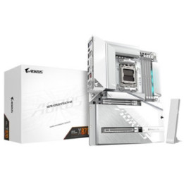 Gigabyte X870 AORUS STEALTH ICE AMD AM5 Socket Motherboard  ATX  4x DDR5 Slots  4x M.2 Sockets  5GbE LAN  Wi-Fi 7  1x HDMI Port 