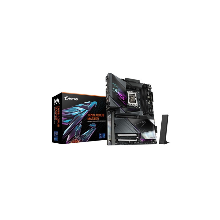 Gigabyte Z890 AORUS MASTER Intel 1851 Socket Motherboard  ATX  4x DDR5 Slots  5x M.2 Sockets  Fitted I/O Shield  10GbE LAN  Wi-F