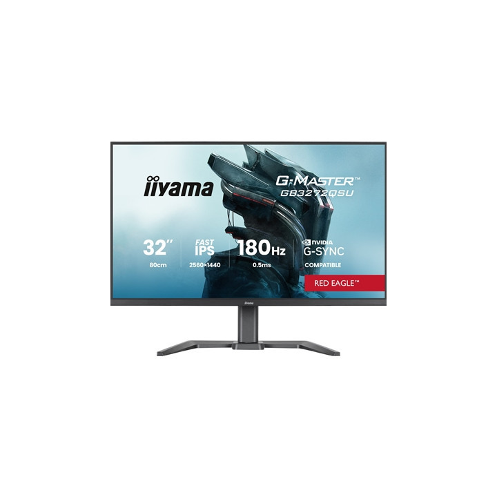 iiyama G-Master Red Eagle gaming monitor GB3272QSU-B1 32“ Black  2560 x 1440  0.5ms  180hz  Nvidia G-Sync  HDMI  DisplayPort  He