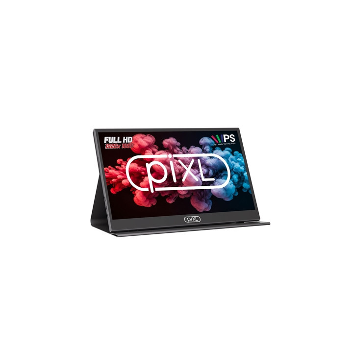 piXL PM156C 15.6 Inch 60Hz Full HD IPS Widescreen Portable Monitor with USB-C  Mini HDMI & Speakers with Foldable Case & Stand