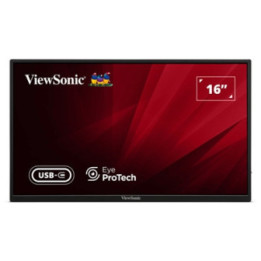 Viewsonic VA1650 16 inch USB-C Lightweight Portable IPS Monitor  Full HD  60Hz  HDMI (v1.4)  VESA  Built in Foldable Stand