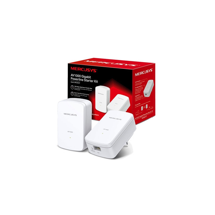 Mercusys MP500 KIT AV1000 Gigabit Powerline Starter Kit (UK Plug)