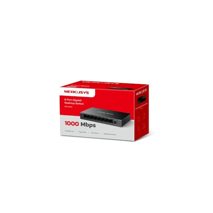 Mercusys MS108GS 8 Port Gigabit Ethernet Network Switch Steel Case