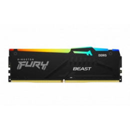 Kingston FURY Beast KF552C40BB2A-32 32GB (1x 32GB) U-DIMM System Memory  5200MHz  DDR5  CL40  Black  RGB  Intel XMP
