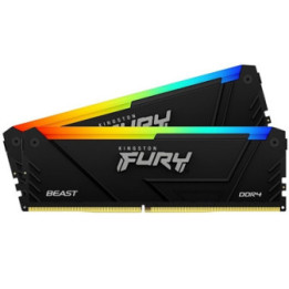 Kingston FURY Beast KF436C18BB2AK2/64 64GB (2x 32GB) DIMM System Memory  3600MHz  DDR4  CL18  Black  RGB  Intel XMP