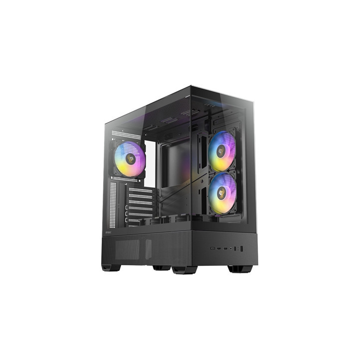 Antec CX705 ARGB Gaming Case Mid Tower   1 x USB Type-C / 1 x USB 3.0 / 1 x USB 2.0  Tempered Glass Front and Side Window Panel 