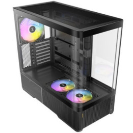 Antec Constellation C6 Curve ARGB Mid Tower Gaming PC Case  3-Sided Curved Tempered Glass  3 Pre-Installed ARGB PWM Fans  USB-C 