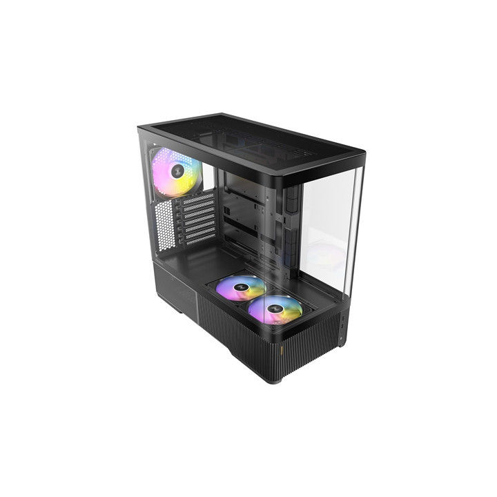 Antec Constellation C6 Curve ARGB Mid Tower Gaming PC Case  3-Sided Curved Tempered Glass  3 Pre-Installed ARGB PWM Fans  USB-C 