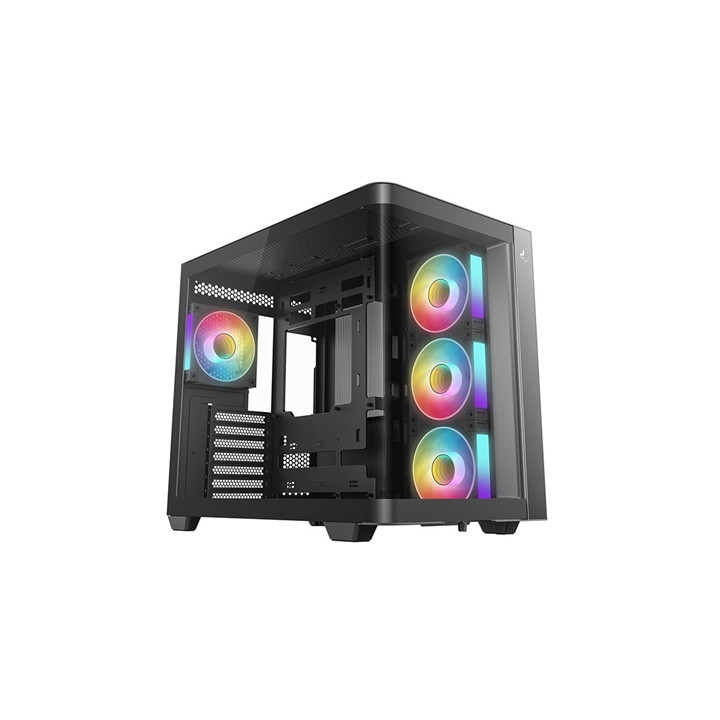 DeepCool CG530U 4F Case Black  Mid- Tower  2x USB 3.0  Tempered Glass Side Window Panel  ITX/Micro ATX/ATX