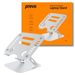 Prevo Aluminium Alloy Laptop Stand  Fit Devices from 11 to 17 Inches  Non-Slip Silicone  Height and Angle Adjustable