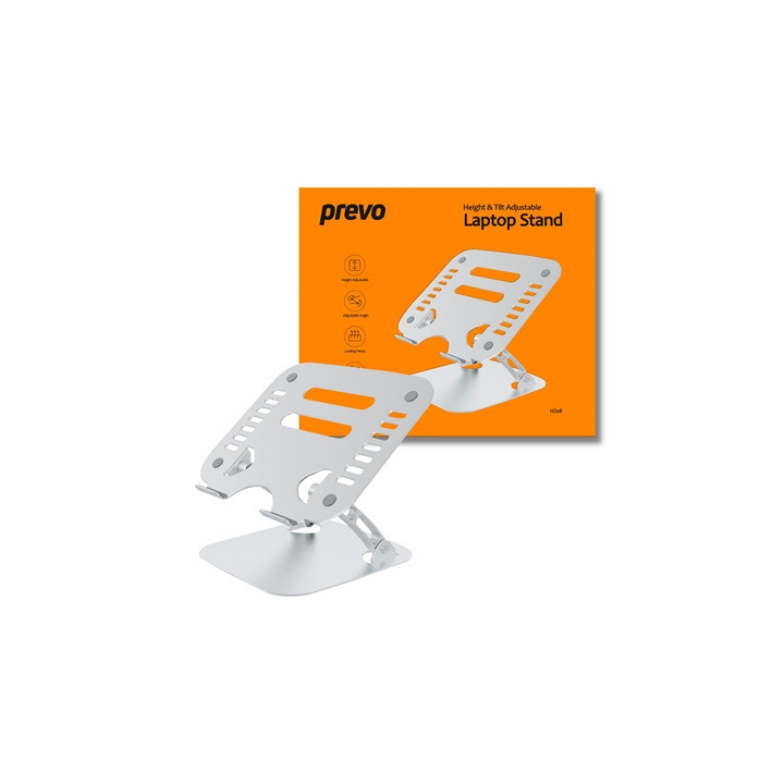 Prevo Aluminium Alloy Laptop Stand  Fit Devices from 11 to 17 Inches  Non-Slip Silicone  Height and Angle Adjustable