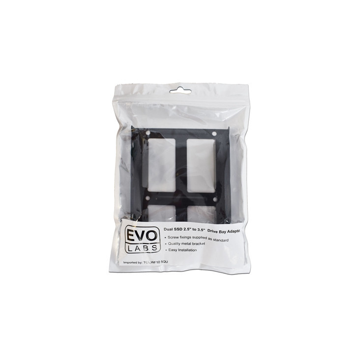 Evo Labs 2.5 INCH to 3.5 INCH Double Internal Drive Bay Adapter  Dual Metal  for 2.5 INCH SSD/HDD