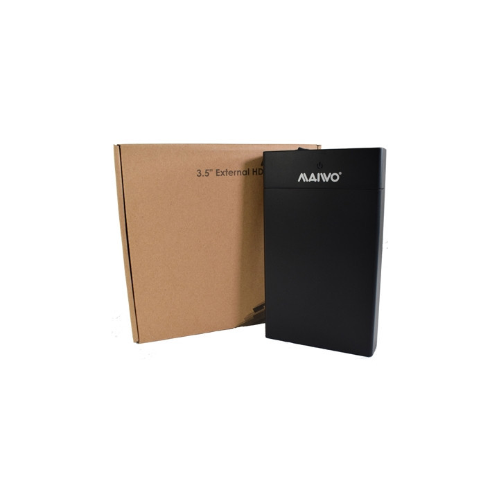 Maiwo USB 3.0 3.5“ External Hard Drive Enclosure  with Power Adapter
