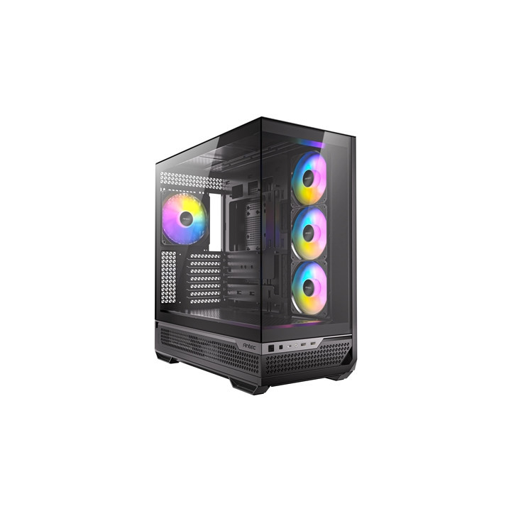 Antec Constellation C7 Mid Tower Gaming Case  1 x USB Type-C / 2 x USB 3.0  Tempered Glass Front and Side Window Panel  Vertical