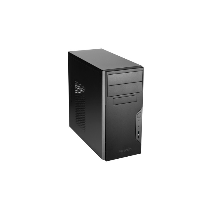 Antec VSK-3000B-U3/U2 Micro Tower Gaming Case  1 x USB 3.0 / 1 x USB 2.0  SGCC steel  Vented Side Panel  1 x Pre-Installed 92mm 