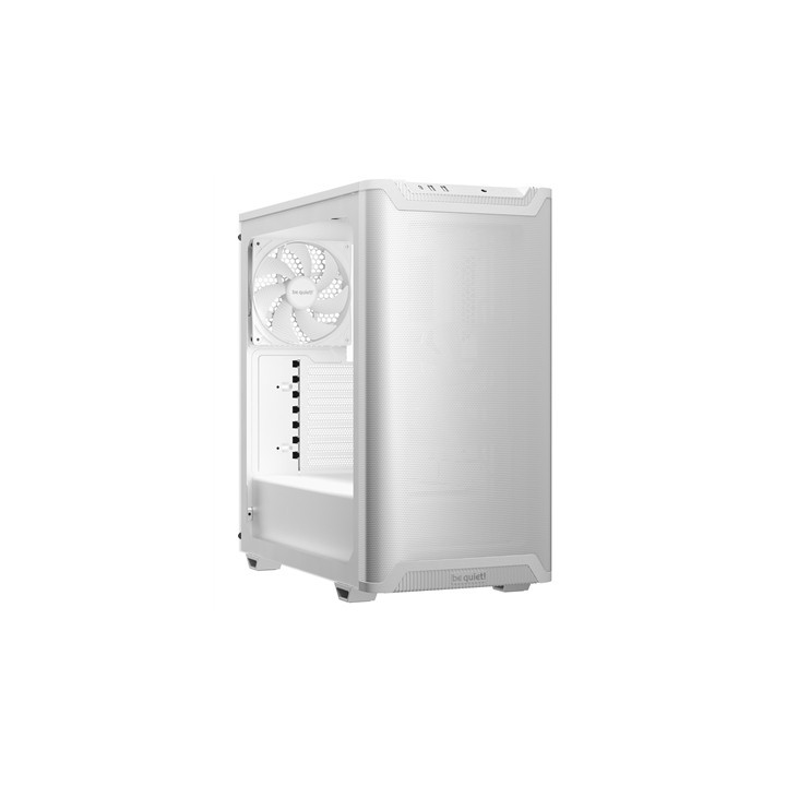 be quiet! BGW75 Pure Base 501 Airflow Window White Mid Tower Gaming Case  1 x USB Type-C / 2 x USB 3.0  Sleek Front Panel and Ai